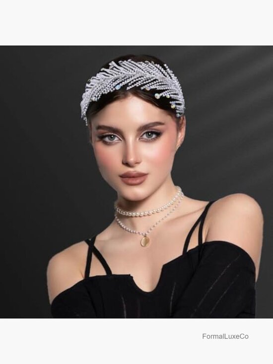 Rhinestone Bridal Hair Band - Crystal Chain Headpiece for Wedding main image 4